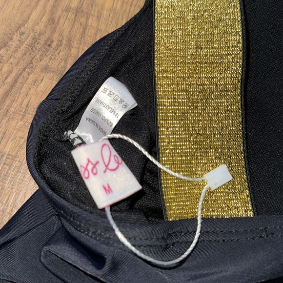 JESSLEA Black Swimsuit with Gold Straps size M - Picture 6 of 9